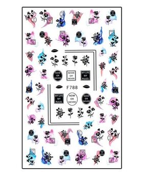 Aphro Nails nail sticker Never say never F788