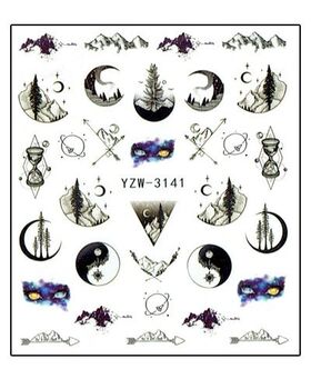 Aphro Nails nail sticker Day and night YZW3141
