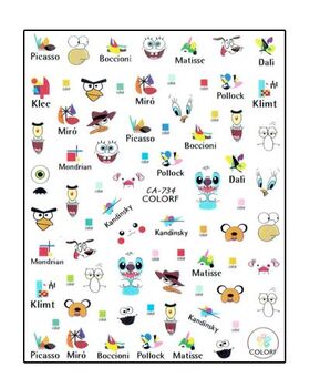 Aphro Nails nail sticker Face of Cartoon CA734