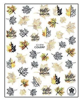 Aphro Nails nail sticker Hello Autumn Gold CJ014