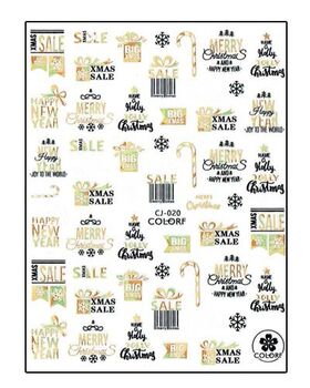 Aphro Nails nail sticker Xmas Sale Gold CJ020A