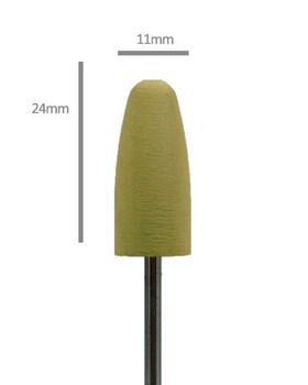Aphro Nails rubber nail polishing drill bit yellow (fine)