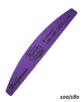 Aphro Nails waterproof half-moon shaped file purple 100/180