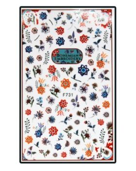 Nail Sticker Bohemian Flowers F731