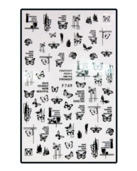 Nail Sticker Butterfly F749