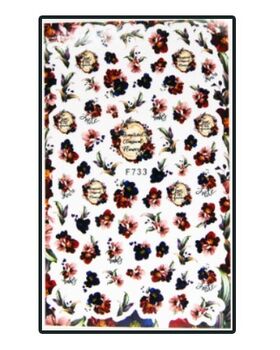 Nail Sticker Classic Flowers F733