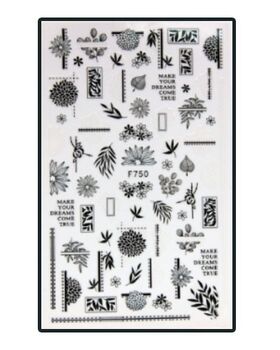 Nail Sticker Flowers F750