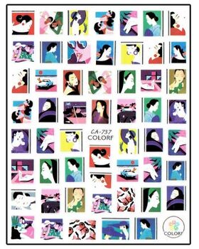 Nail Sticker Girl in Town CA737