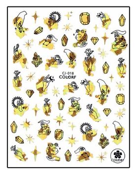 Nail sticker Mine Gems CJ018
