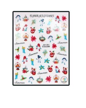 Nail Sticker Snowman CA721
