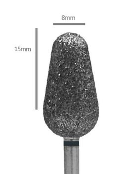 Pedi Planet diamond drill bit large mace shaped (extra coarse)