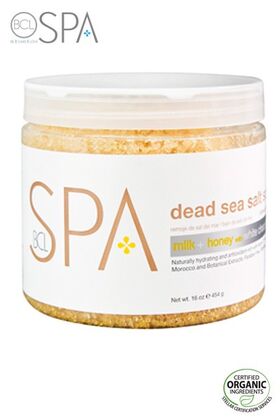 BCL SPA Milk + Honey with White Chocolate Dead Sea Salt Soak 454g