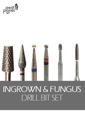 Pedi Planet Ingrown & Fungus drill cutter set 6pcs