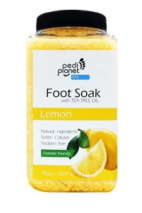 Pedi Planet Lemon bath salt for foot with tea tree oil 950g