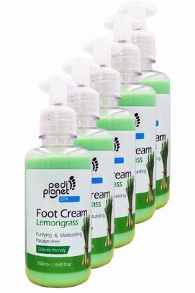 Pedi Planet Lemongrass Foot Cream PACKAGE 5x250ml