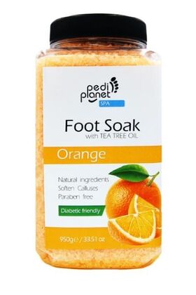 Pedi Planet Orange soak salt for foot with tea tree oil 950g