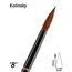 Kolinsky brush "8" silver line-round