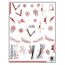 Aphro Nails nail sticker Ice Flower Red CJ024P