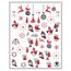 Aphro Nails nail sticker Snowman Red CJ027P