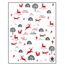 Aphro Nails nail sticker Winter Forest Red CJ021P
