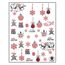 Aphro Nails nail sticker Xmas Ball Red CJ022P