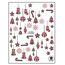 Aphro Nails nail sticker Xmas Decoration Red CJ023P