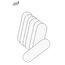 Disposable foot file sanding pad oval white 180 grit 20 pcs/pack
