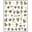 Nail sticker Gold Flowers CJ015